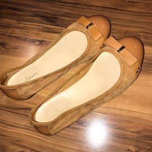 Cole Haan Tan Bow Flats